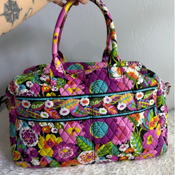 Vera Bradley Large Weekend Va Va Bloom Tote Shoulder Bag - Picture 11 of 11